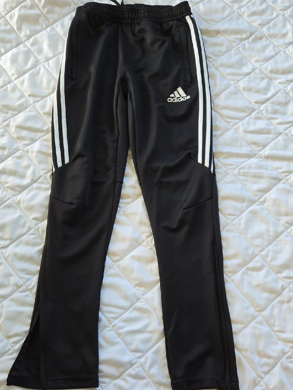 adidas Climacool Black Joggers with White Stripes